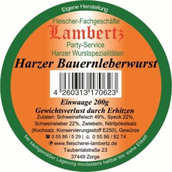 Harzer Bauernleberwurst - á 200g