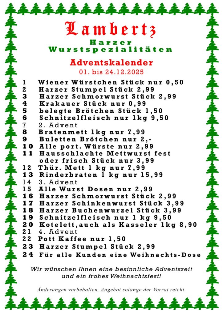 Adventskalender II 2025 DIN A4