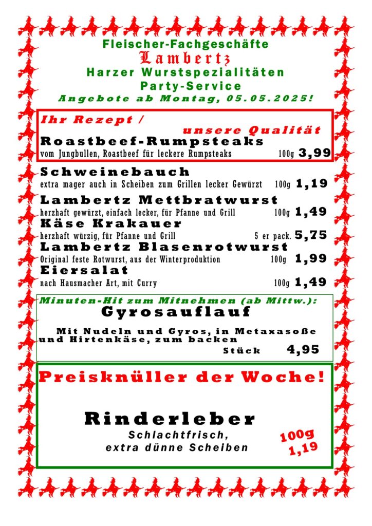 Angebote Woche 19 kw 05.05.2025
