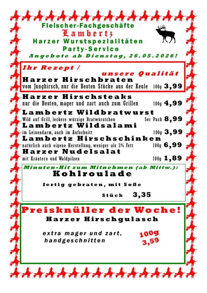 Angebote Woche 22 KW 26.06. 2026