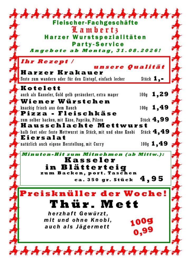 Angebote Woche 31.08.2026 36 KW