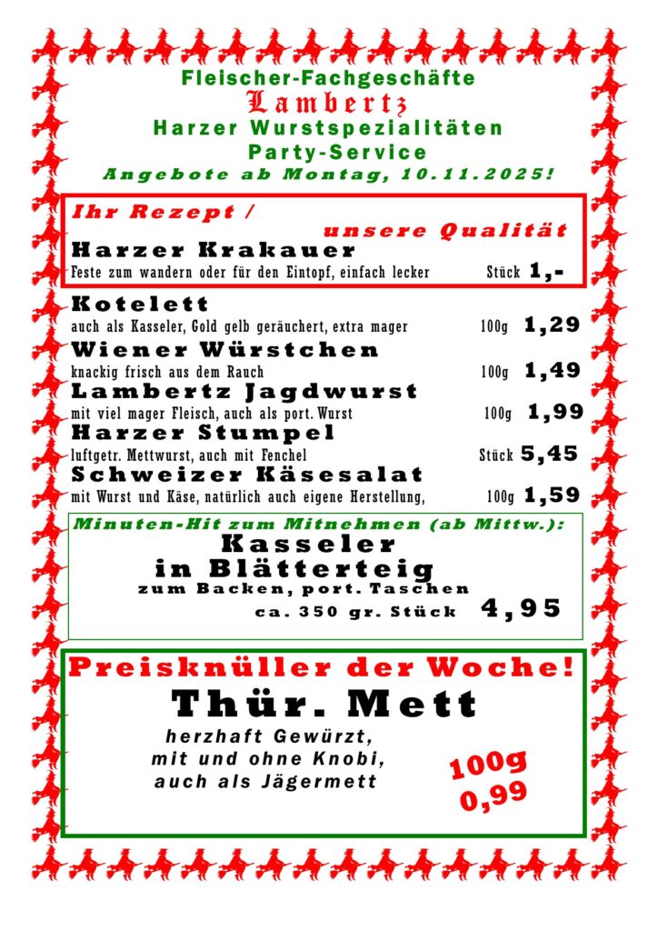 Angebote Woche 45KW 10.11.25