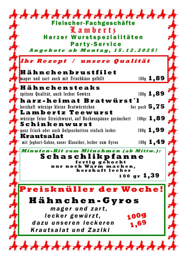 Angebote Woche 51KW 15.12.2025.