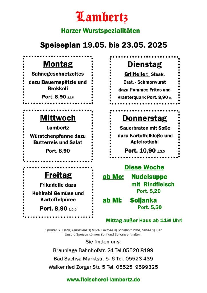 Speiseplan neu 19.05.2025