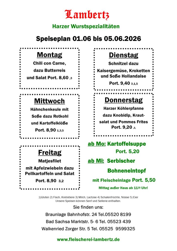 Speiseplan neu 23 KW 01.06.20326